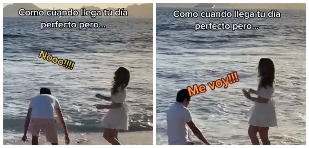 VIRAL: Pide matrimonio a su novia en la playa y pierde el anillo en el mar