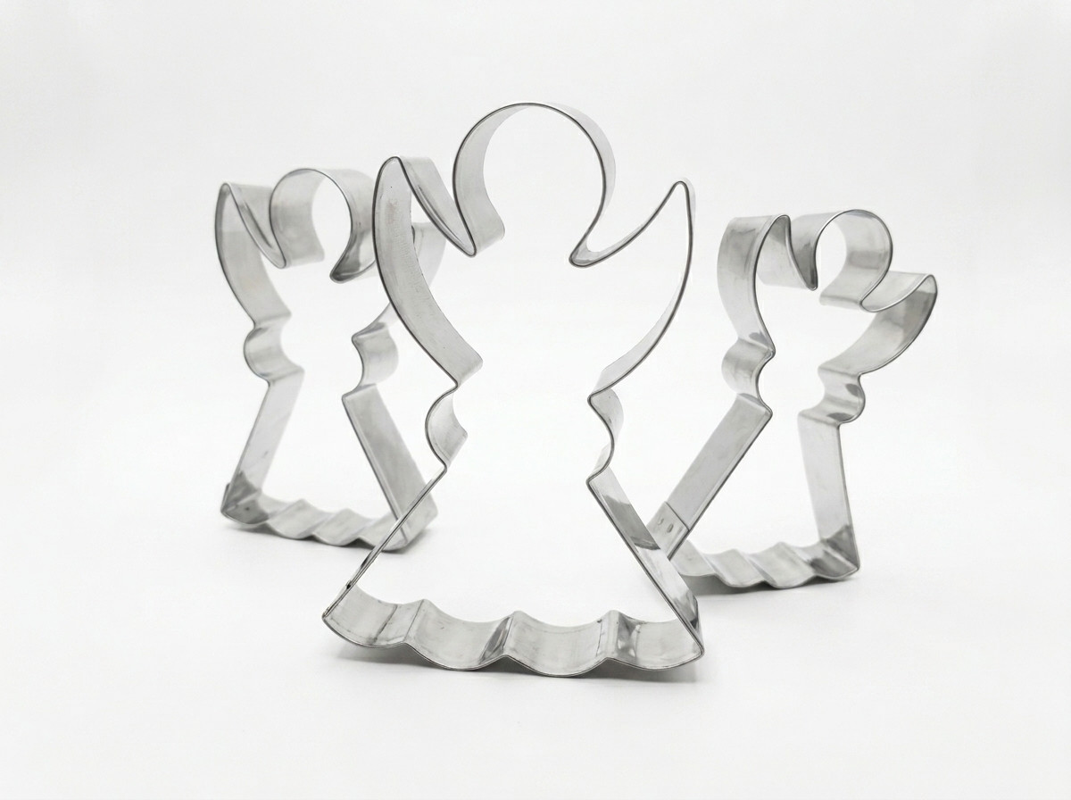 Cortador de galletas ángel de navidad bautizo molde en acero x3pz