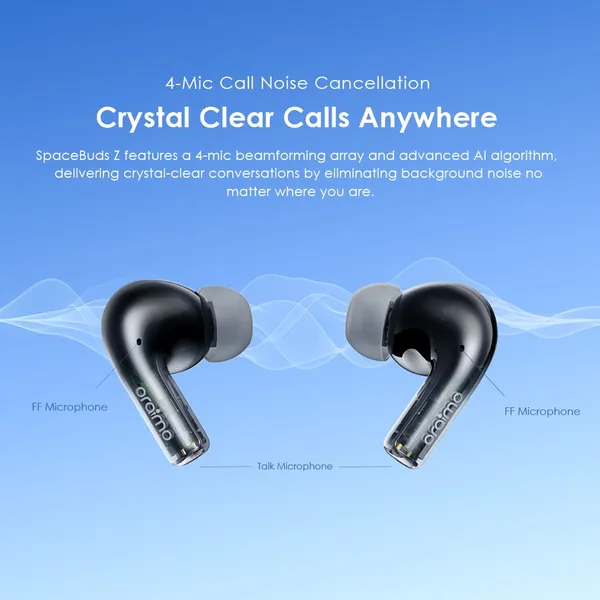 4-Mic Beamforming AI Environmental Noise Suppressing Calls