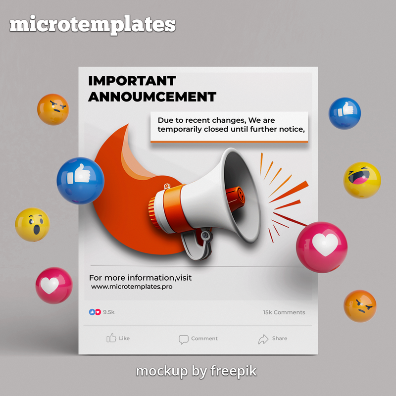 Free Customizable Announcement Poster Design Template
