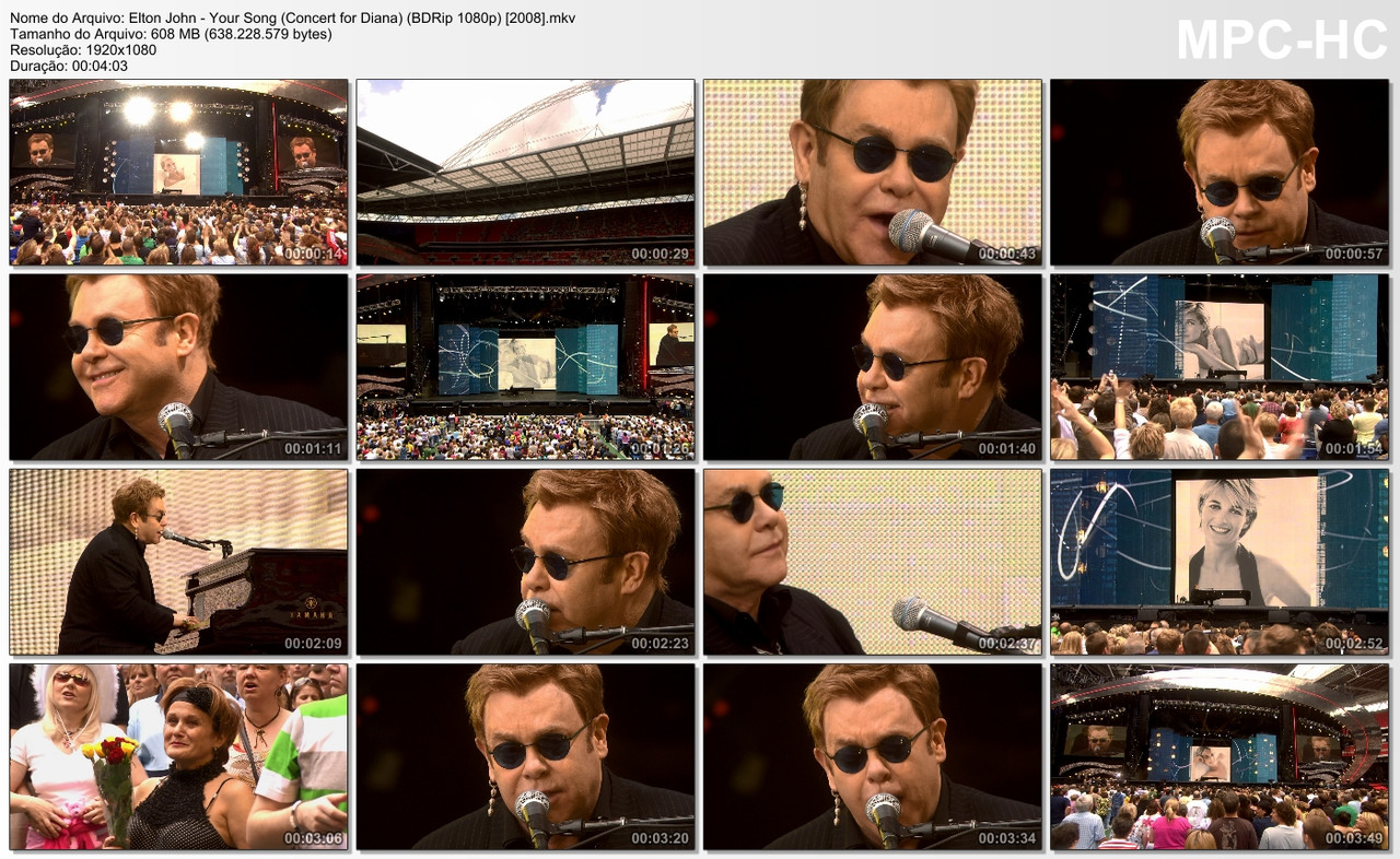 Elton John - Your Song (Concert for Diana) (BDRip 1080p) [2008]