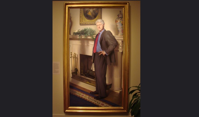 Lukisan potret mantan Presiden AS Bill Clinton karya John Nelson Shanks.