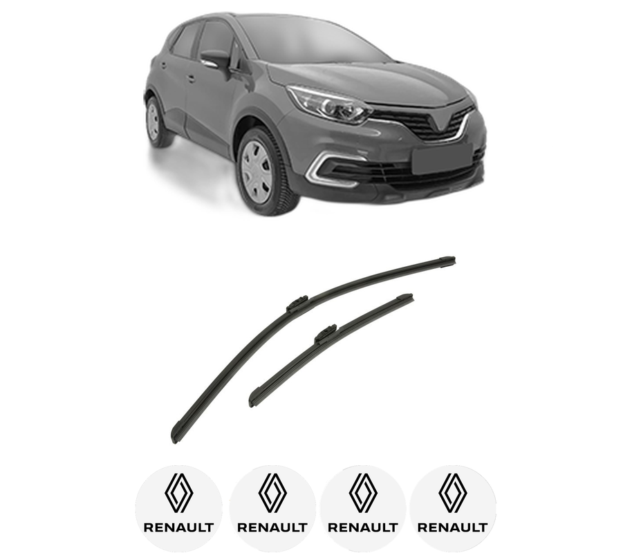 Set stergatoare auto RENAULT KAPTUR (H5_) din 2016-2021, pentru parbriz auto, 2 bucati, Bosch Aerotwin, din cauciuc siliconat rezistent, 4 Stickere Auto RENAULT