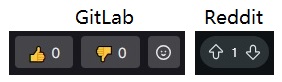 GitLab and Reddit upvotes downvotes and reactions