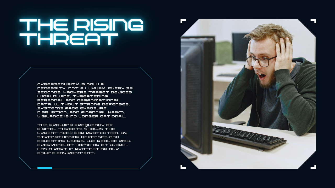 Blue Futuristic Modern Cyber Security Presentation