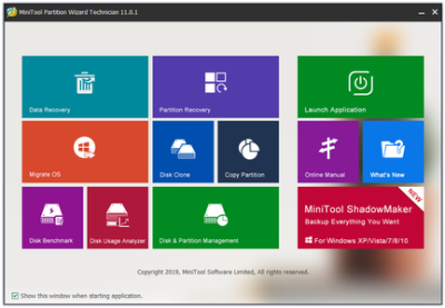 MiniTool Partition Wizard Technician 11.0.1