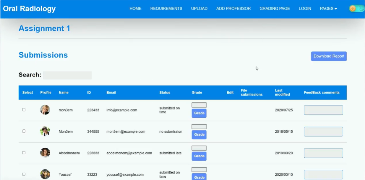 Oral Radiology feature 7 screenshot - Web project