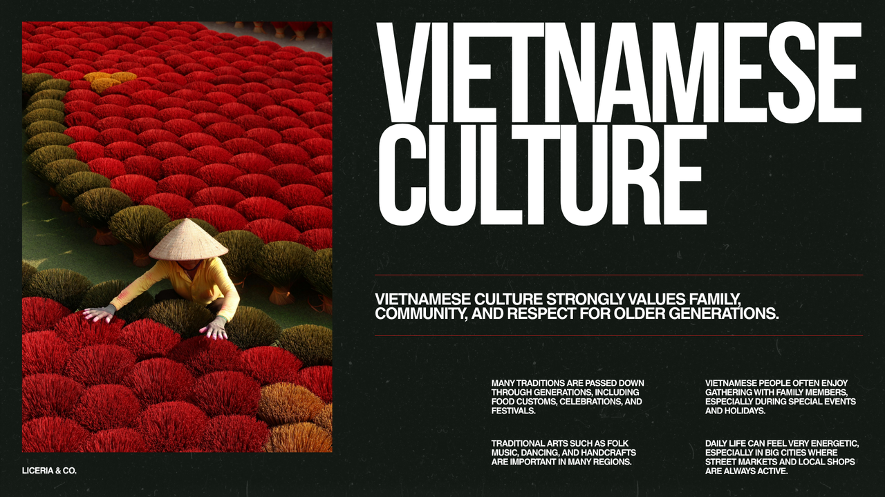 Red and White Bold Vietnam Presentation
