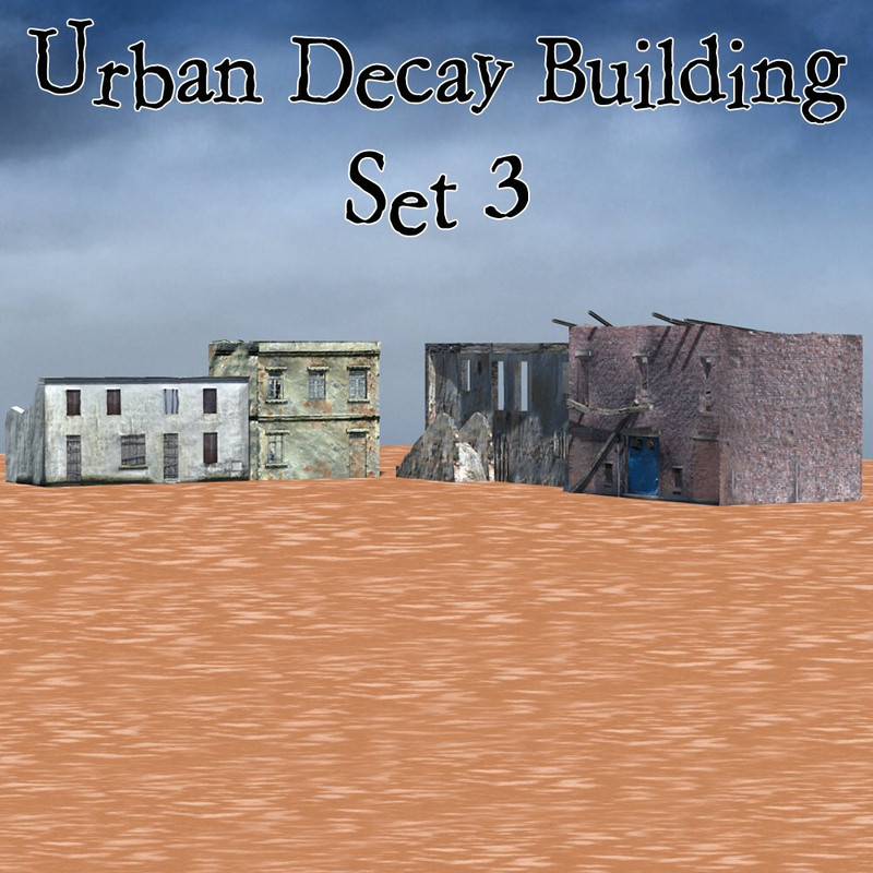 Urban Decay Buildings Set 3 (for Poser)