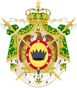 1 Centésimo Reino de Italia 1810 800px-Coat-of-arms-of-the-Kingdom-of-Italy-1805-1814-round-shield-version-svg