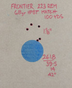 FRONTIER 68gr HPBT-100 yards sized