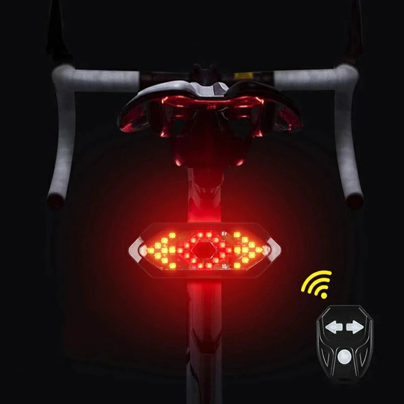 SEMNALIZARE bicicleta WIRELESS lampa lumini LED spate stanga dreapta -  zella.ro