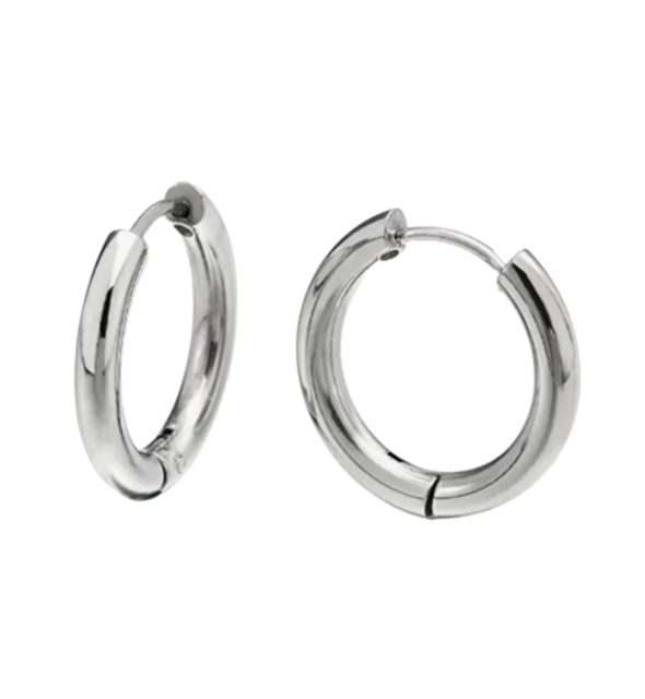 Orecchini A Cerchio In Argento 925, Canna 2 Mm, Diametro 60 Mm, Timbro 925, Peso 5,8 G (Coppia)