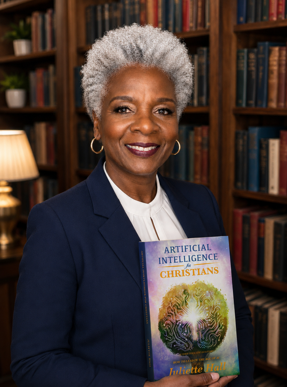 Minister Juliette Hall holding Artificial Intelligence for Christians
