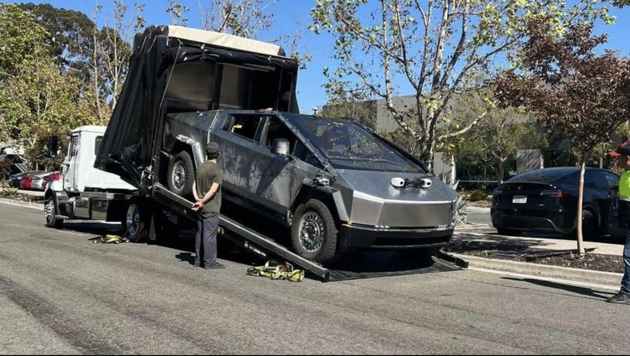 Cybertruck de Tesla fue visto siendo probado con cámaras adicionales