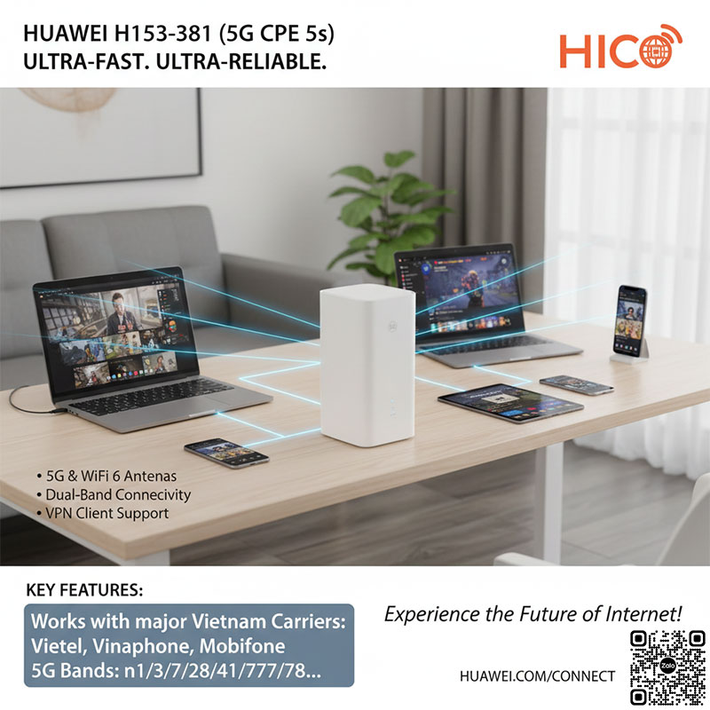 Trọn bộ Huawei H153-381 và logo HICO