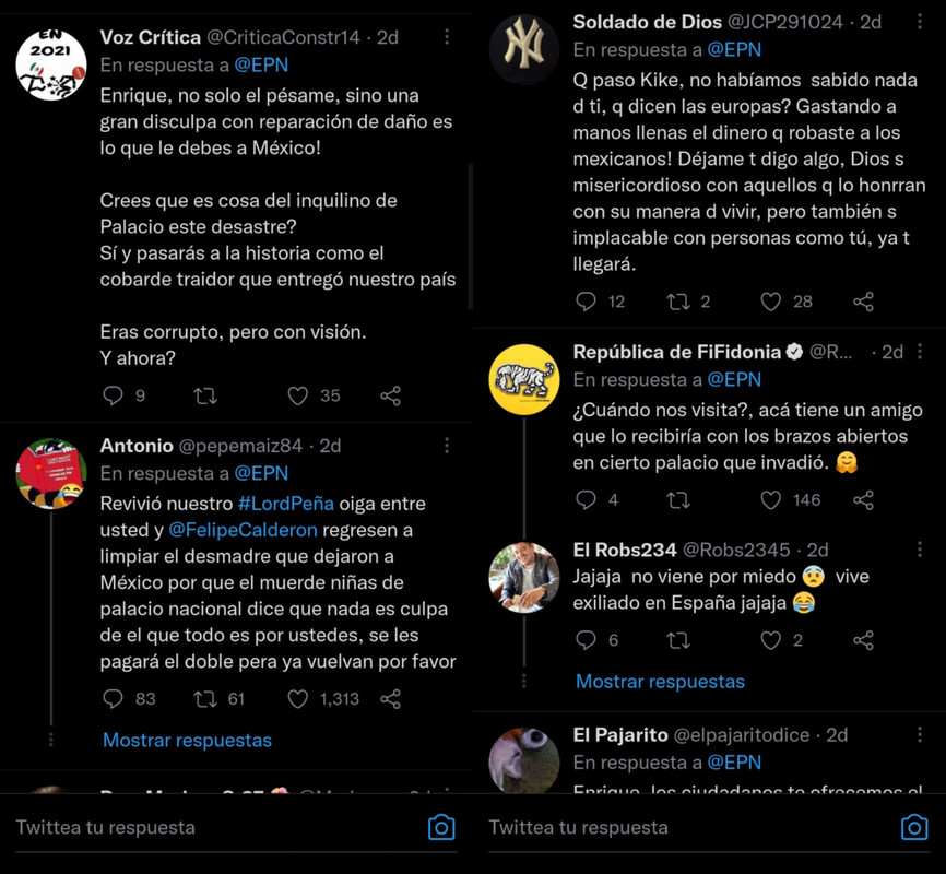 Enrique Peña Nieto reaparece en redes sociales y le llueven duras críticas