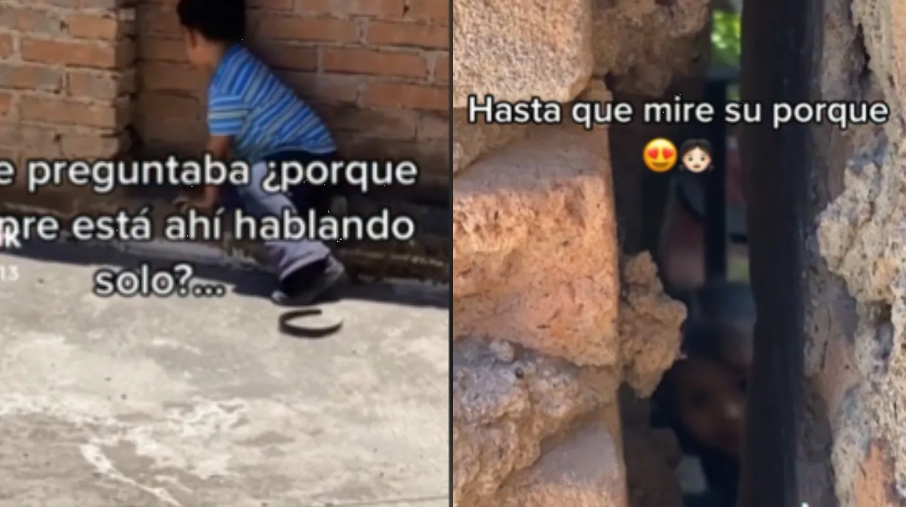 Madre ve a su hijo hablar con la pared y se hace viral por la sorpresa