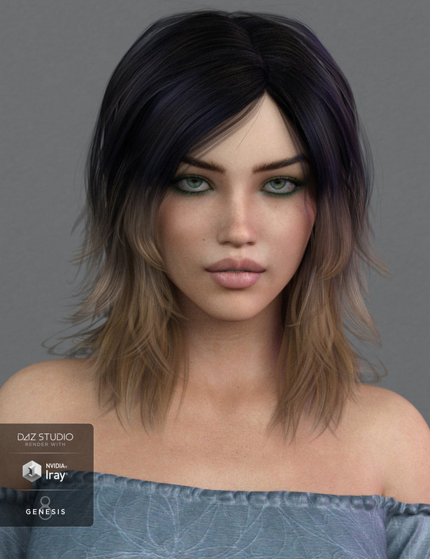 Ladina Hair for Genesis 3 and 8 Female (Repost)