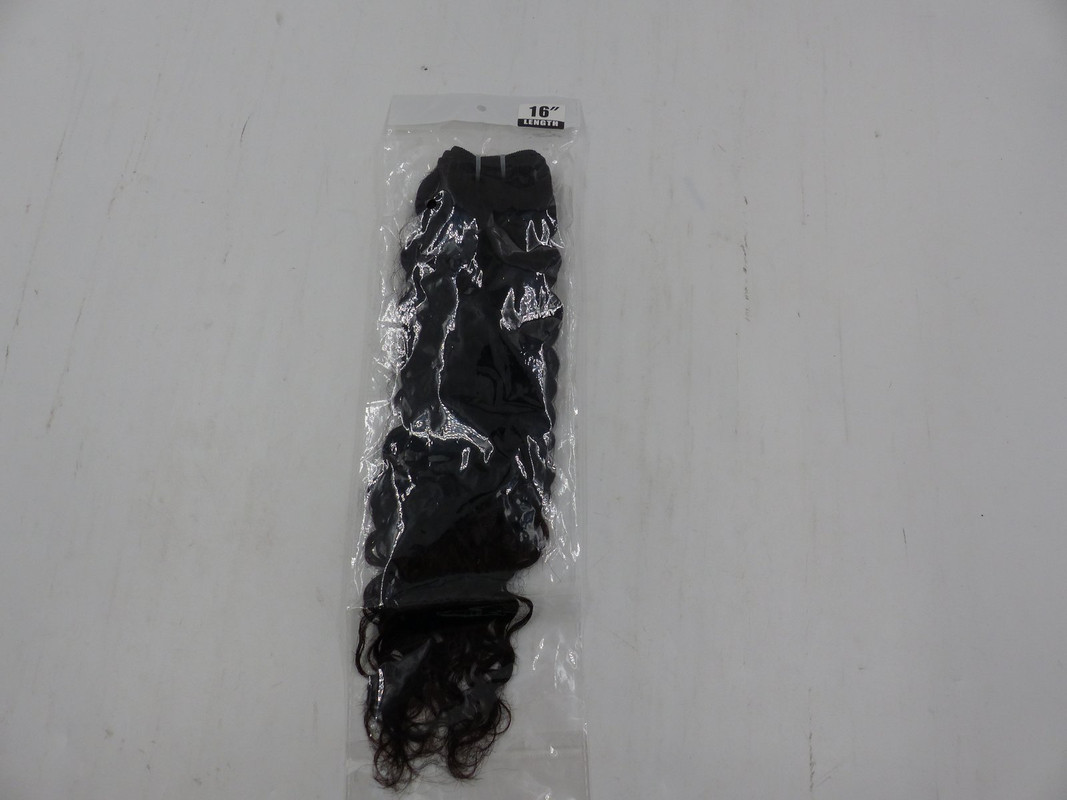 1 PC BUNDLE 16" BLACK SUPER CURLY HUMAN HAIR EXTENSION WEFT