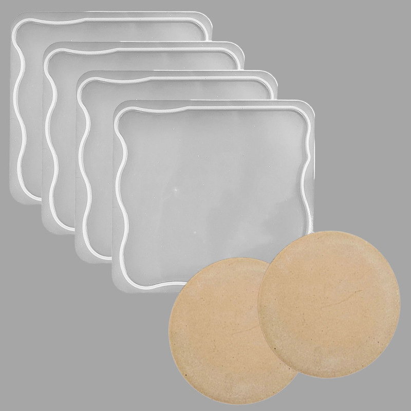 Resin Art with Square Coaster Moulds DIY Kit 
