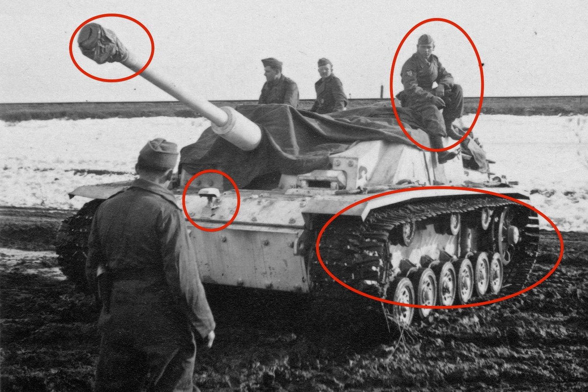 Orig. Foto STURMGESCHÜTZ III lang Winterkampf 1943 OSTKETTEN cam