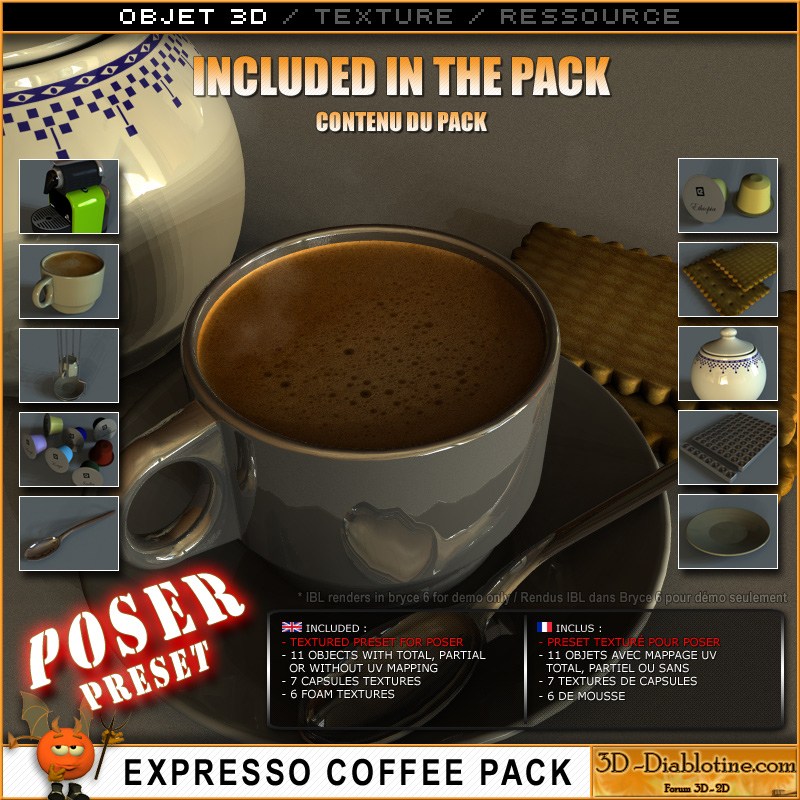 3DD-Expresso Coffee Pack-Poser