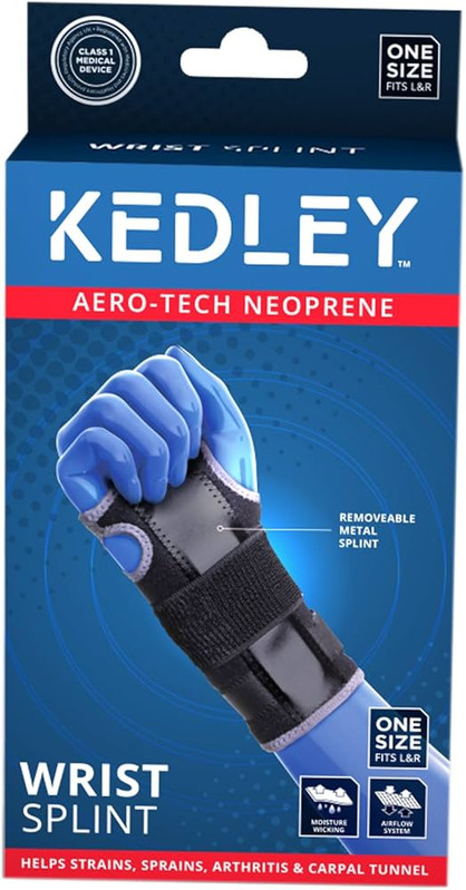 Kedley Wrist Splint Support With Metal Splint Universal