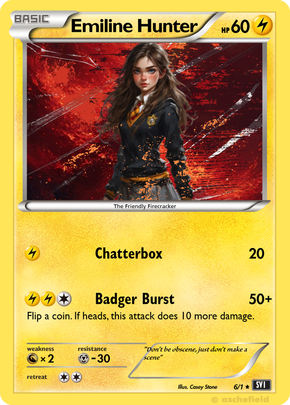 Emiline Hunter Pokemon Card
