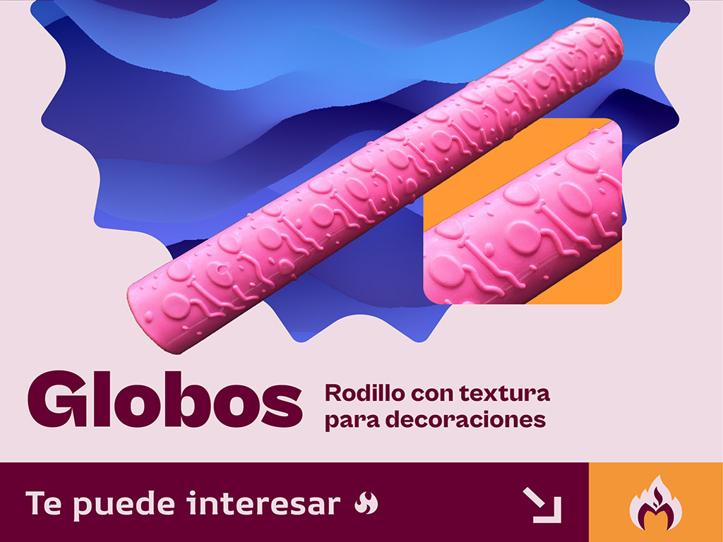 Rodillo Plástico globos para repostería y decoración tortas