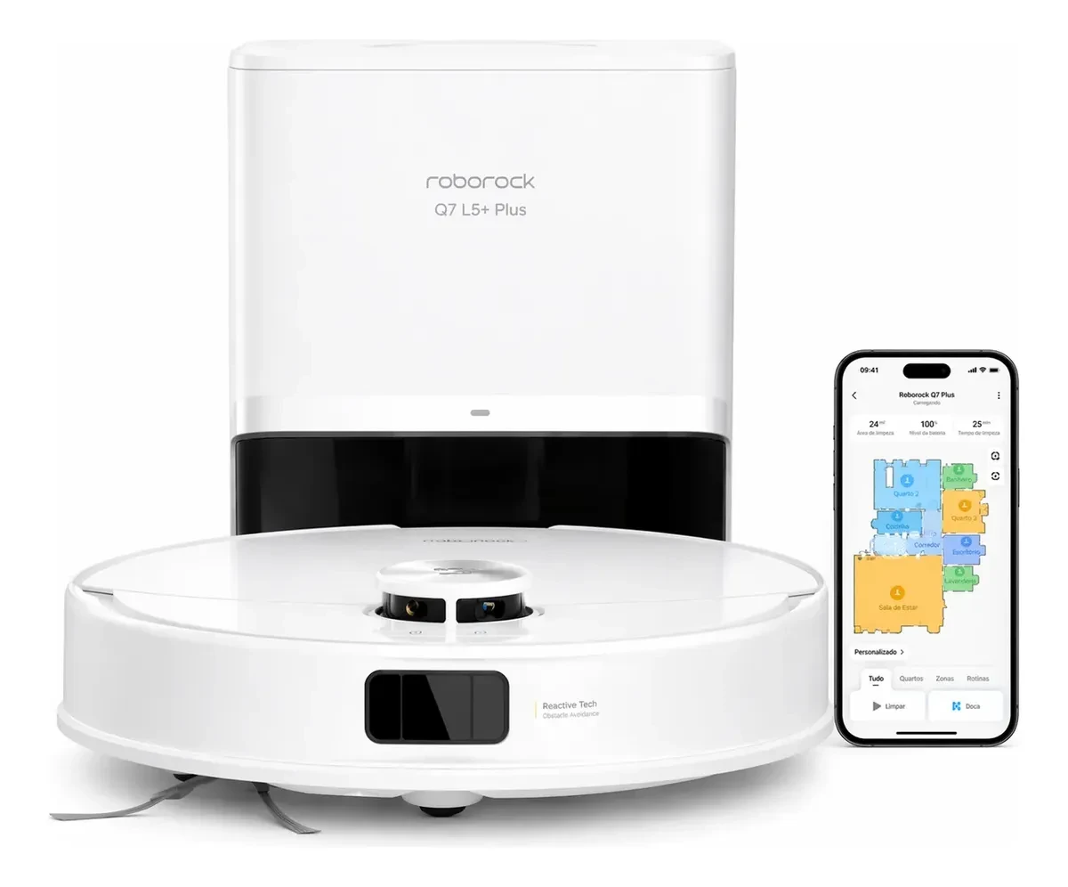 Robô Aspirador Roborock Q7+ Max com Estação Automática