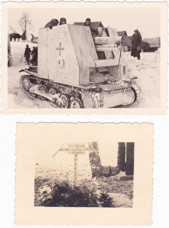 15 cm sIG 33 (Sf) BISON weiße Camo   Grab Foto S