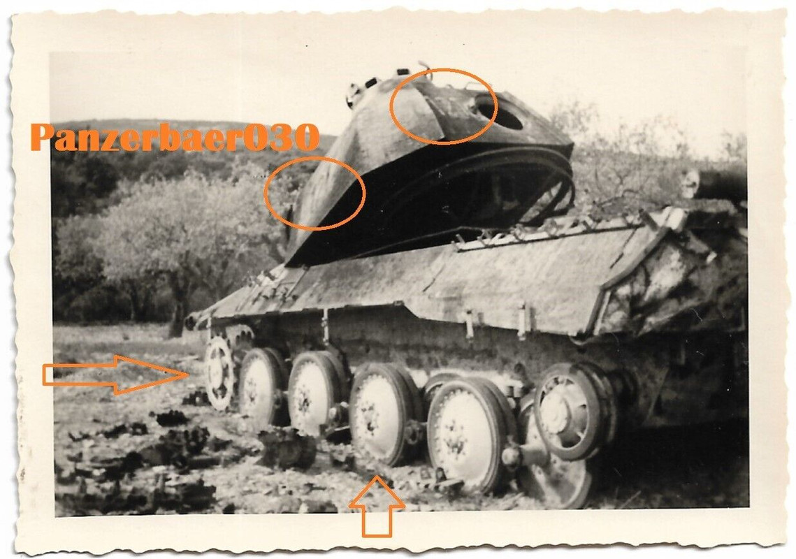 2WK Foto WH Technik Panzer V Panther Camo Zimmerit Kennung 12.PD Normandie2