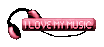 i love my music pink black