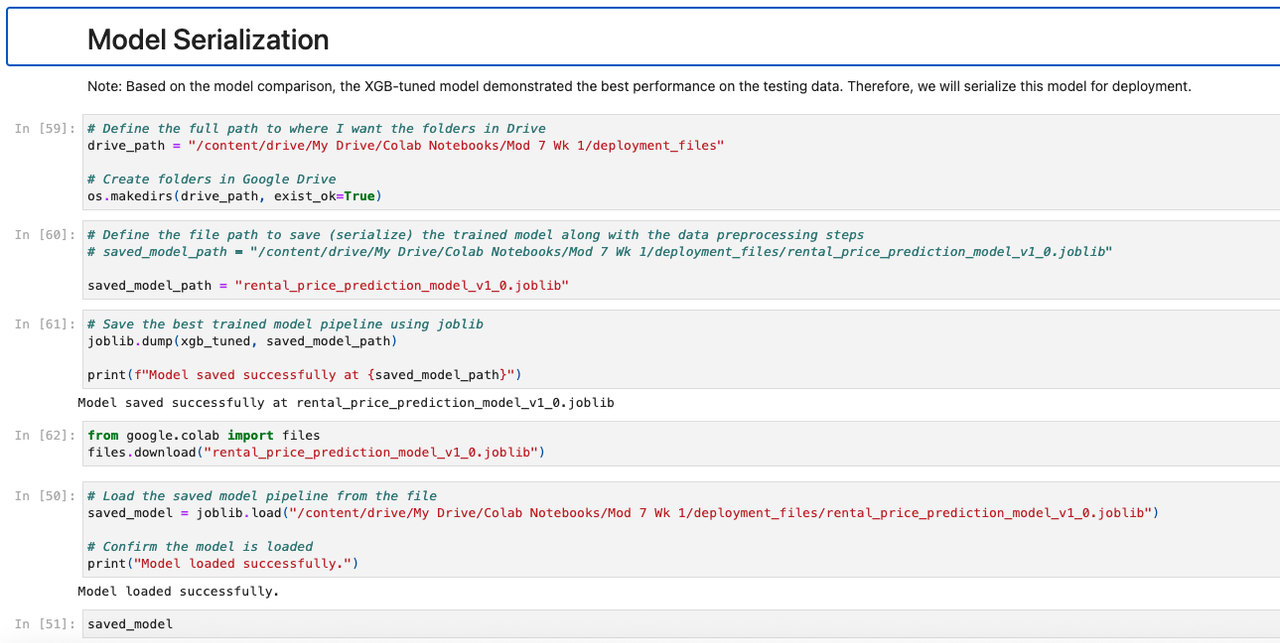 Model Serialization Thomas A. Hall | Airbnb Rental Price Prediction