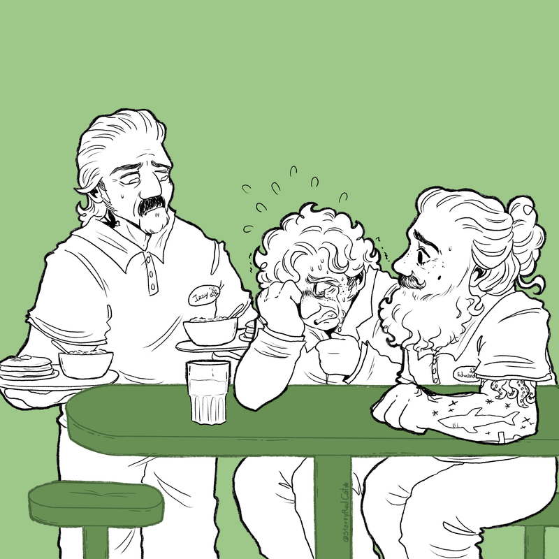 art of the three characters in the story