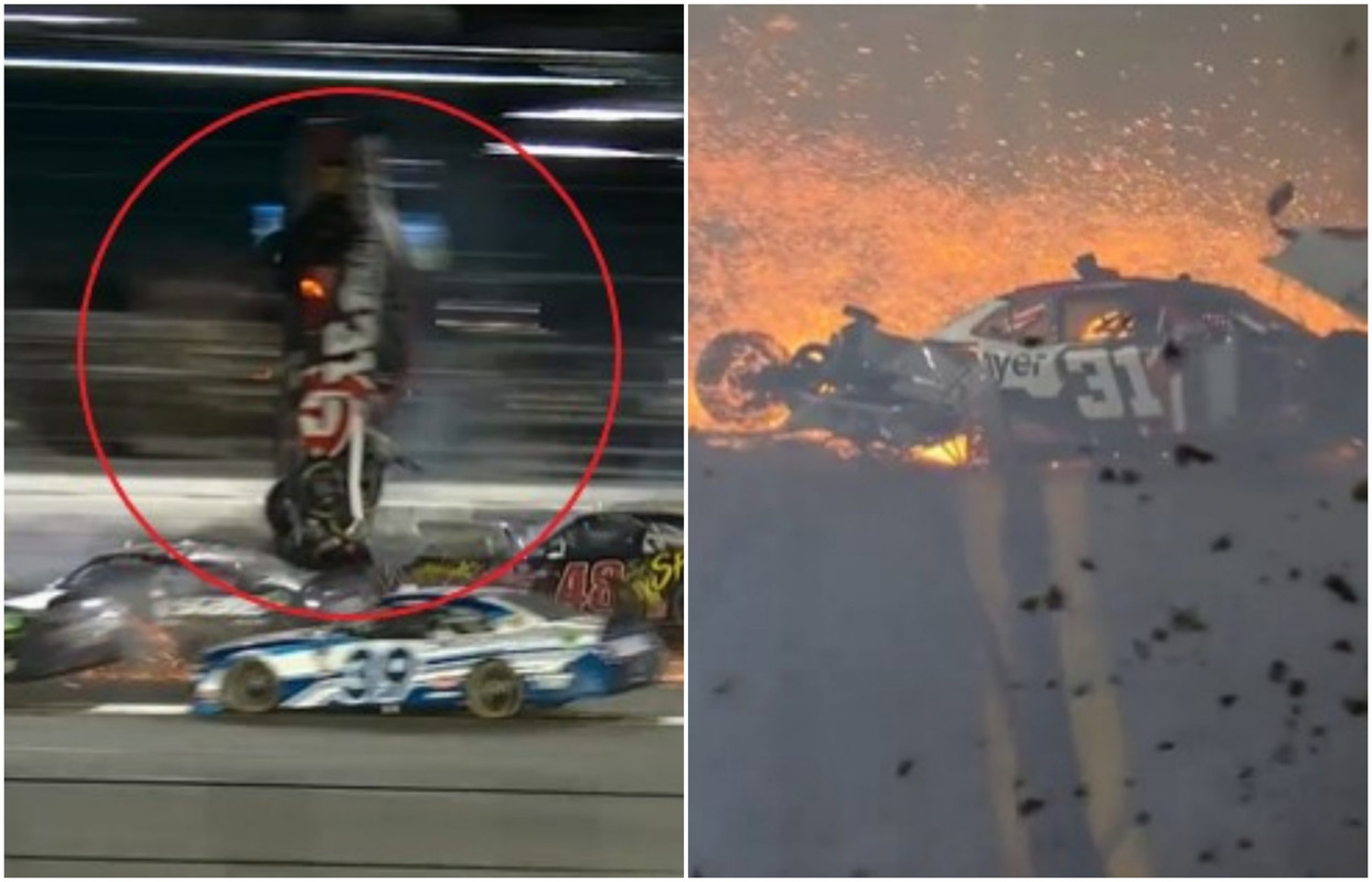 Impactante colisión en Nascar Xfinity Series, auto sale volando