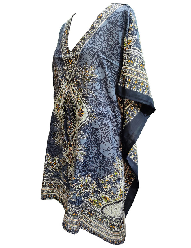 Women Kaftan Short Maxi Kaftan Hippy Boho Tunic Plus Size Dress Nightdress - Picture 23 of 33