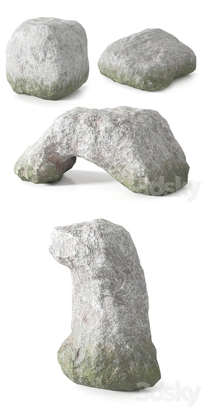 Low Poly Stones Set 02