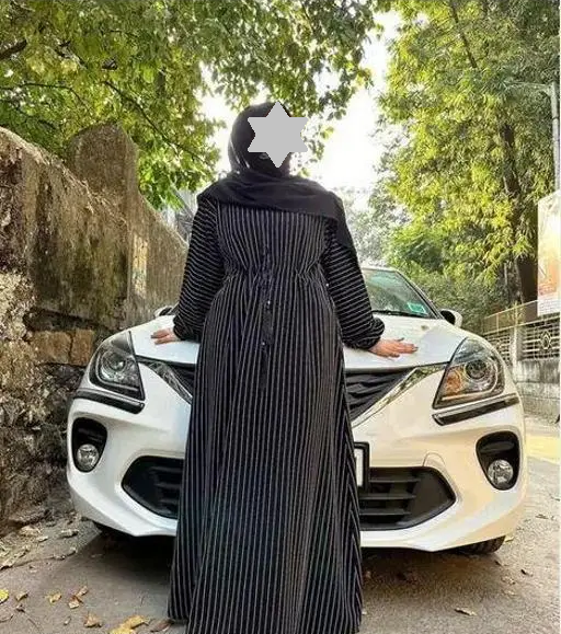 Fancy Muslim Wear Abaya Burqa Patti Dori Naqab (WITHOUT SHAWL) Color2 (R227)