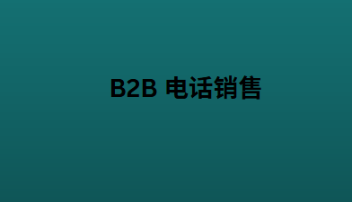 B2B 电话销售