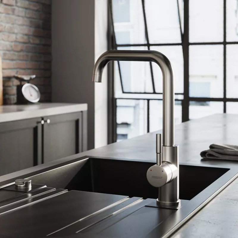 Μπαταρία Νεροχύτη Ψηλή Ferro Camiro Brushed