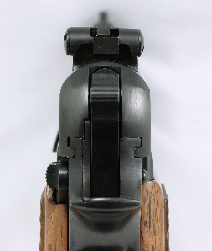 Browning Hi-Power rear sight view