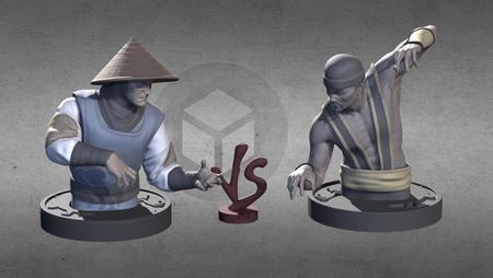 Raiden Vs Shang Tsung Busts – Polygon Artisan – 3D Print Model Raiden Vs Shang Tsung Busts – Polygon Artisan – 3D Print Model