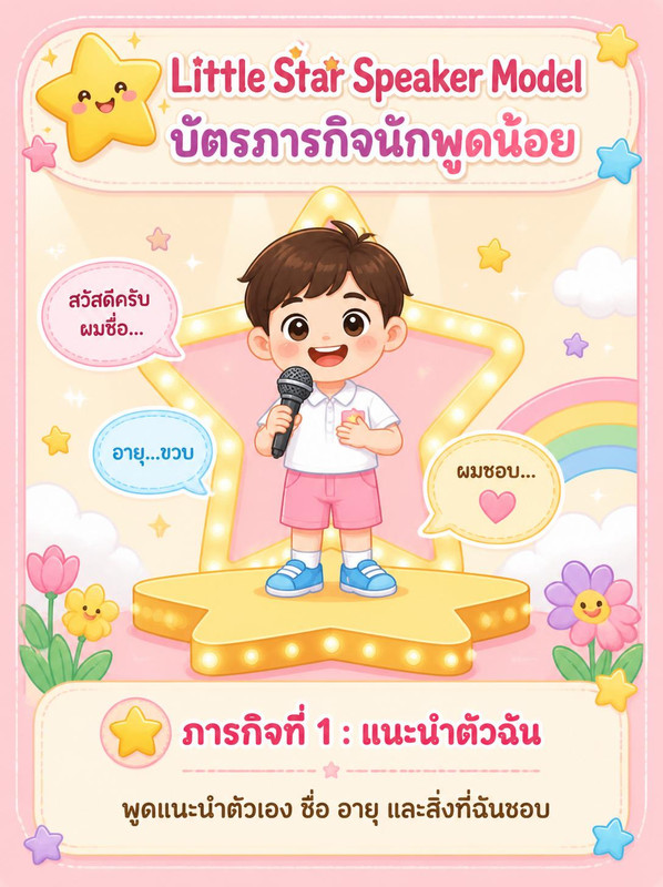 Professional early childhood education mission card for kindergarten 3 A6 portrait format Top sect