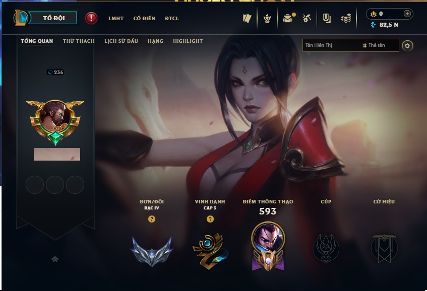 Acc LMHT # - Khung Bạc