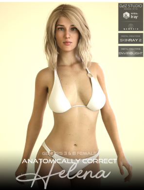 Anatomically Correct: Helena for Genesis 3 and Genesis 8 Female Anatomically Correct: Helena for Genesis 3 and Genesis 8 Female