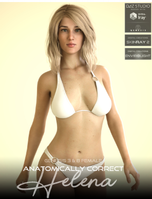 Anatomically Correct: Helena for Genesis 3 and Genesis 8 Female