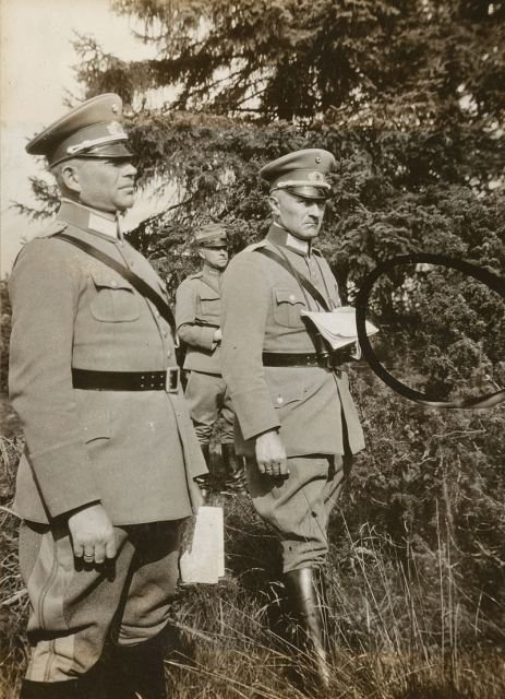 El comandante Mayor Guderian durante unas maniobras en Suecia en 1929