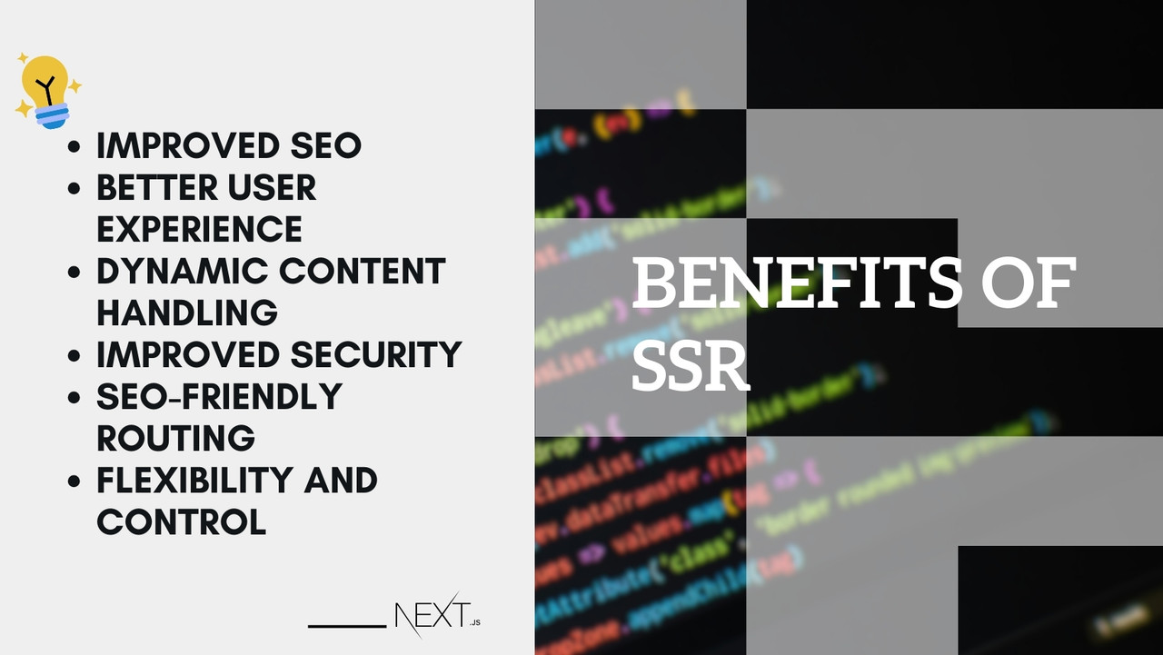 Benefits of SSR